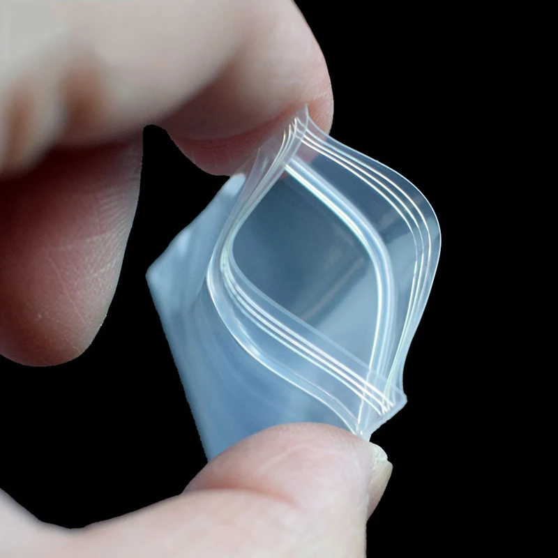 100pcs Mini Zip lock Bags Plastic Packaging Small Jewelry Zipper Ziplock Pill Pouches Clear Storage Thickening Free Shipping