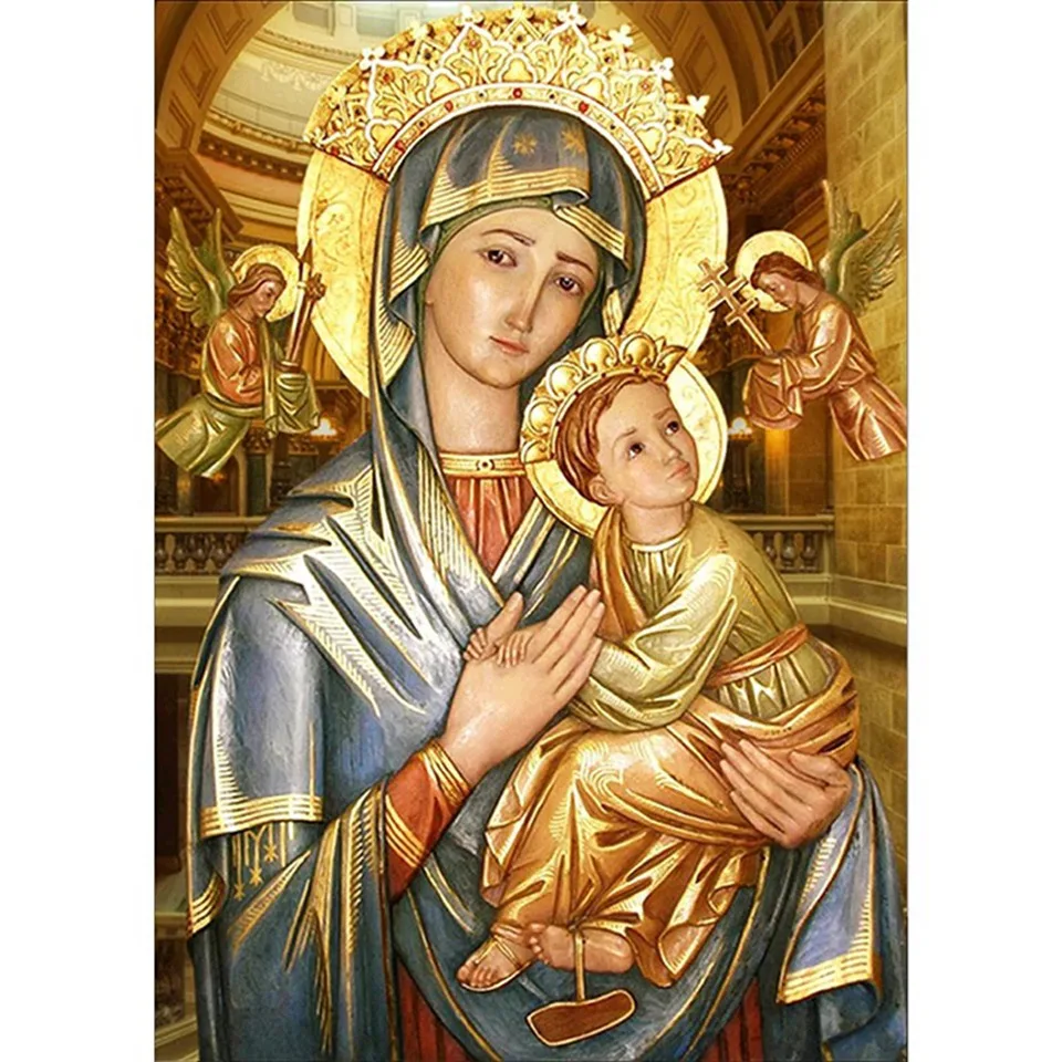 

New Square/Round Diamonds 5D DIY Diamond Painting Portrait "Religious Figures" 3D Embroidery Cross stitch L Home Decoration Gift