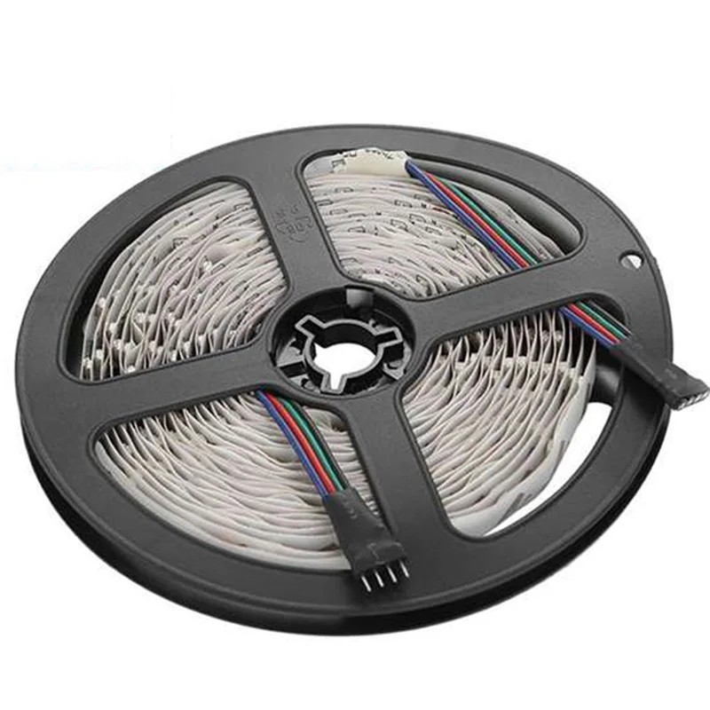 

5M LED Lamp with RGB 5050 SMD Flexible Ribbon LED Lamp with RGB Tape Diode DC 12V Bluetooth Control Adapter-EU Plug