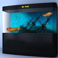 mr tank aquarium background poster ocean seabed wrecks view fish tank backdrop sticker aquarium decorations accessories