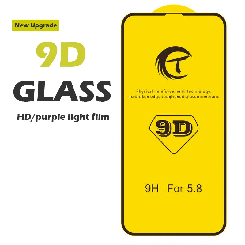 Новое обновление 9D стеклянная пленка с полным покрытием экрана протектор для IPhone