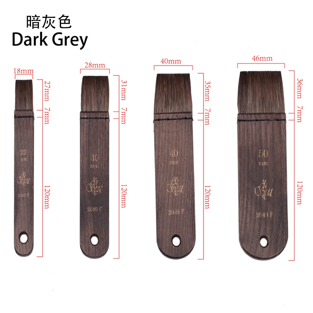 

Artsecret No.2040 Hake Brush Flat Pro Artist Brush High Quality Pony mixed Ox Ear Hair Wood Handle