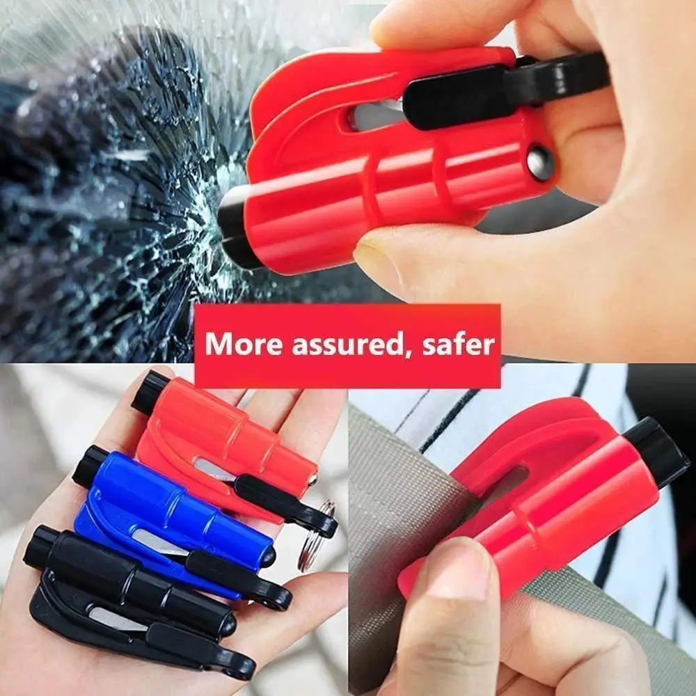 

Mini Light Emergency Rescue Tool For Mini Car Auto Security Break Hammer Window With Key Chain Safety Belt Knife
