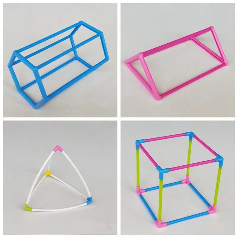 

3D Geometric Shape Building Assemble Kit Kids Math Geometry Educational Toy