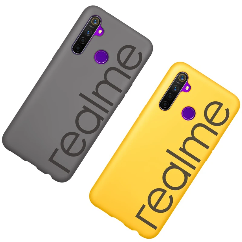 Оригинальный чехол realme Q 5 Pro из ПУ + ТПУ устойчивый к царапинам дизайн для камеры