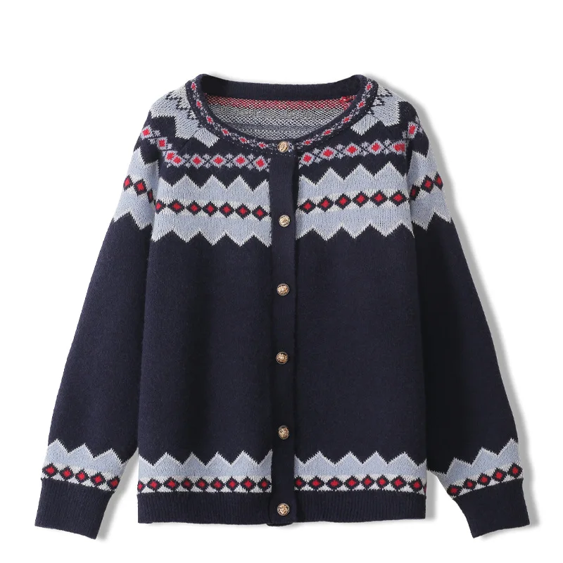 

Женский шерстяной свитер, кардиган, Винтажный дизайн, Осень-зима 2020, трикотажная одежда, повседневные женские свободные вязаные пальто