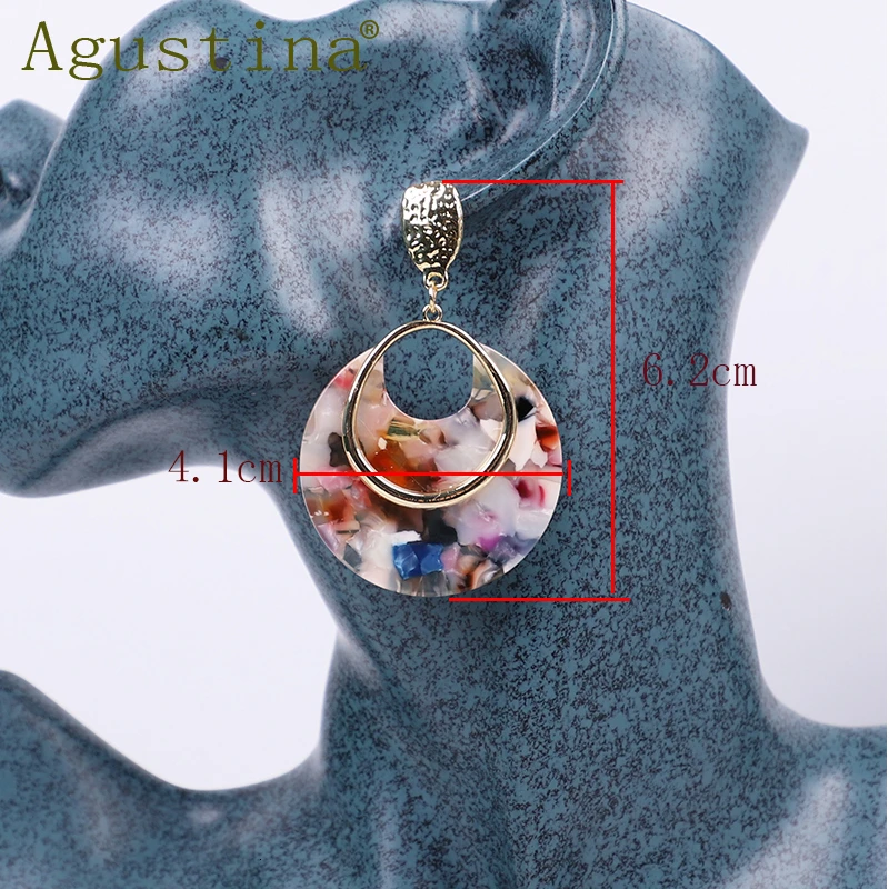 

2020 Bohemian Women Earrings Fashion Jewelry Acrylic Drop Earrings Minimalist Punk Small Earring Dangle Acetate Girls Star Cute