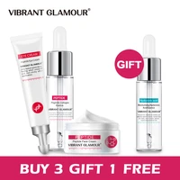 vibrant glamour skin care set collagen face serum face cream eye cream hyaluronic acid anti aging reduce wrinkle fine lines suit