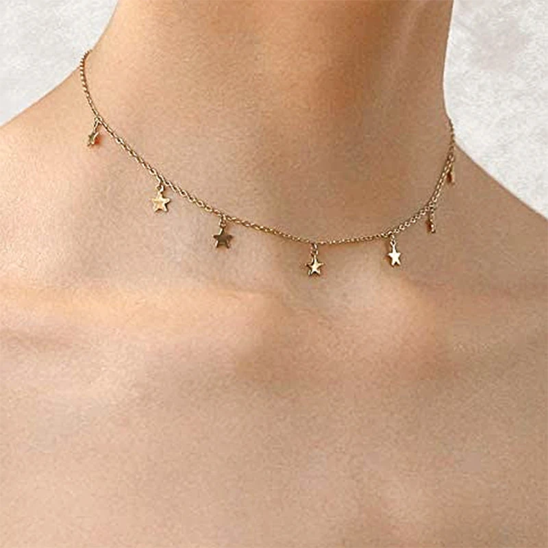 

SUQI Non-Fading Stainless Steel Animal Butterfly Star Gold Women Choker Necklaces Pendants Femme Chain Jewelry Kpop Collare Gift
