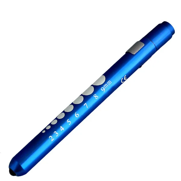 Portable LED Flashlight Work Light Medical First Aid Pen Torch Lamp With Pupil Gauge Measurements Doctor Diagnosis #YL5 | Спорт и