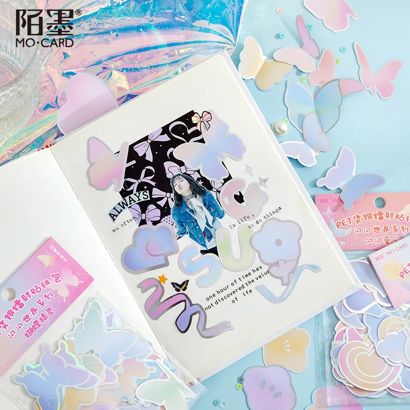 46 листов/упаковка наклейки бабочки для домашних животных|Канцелярские наклейки|