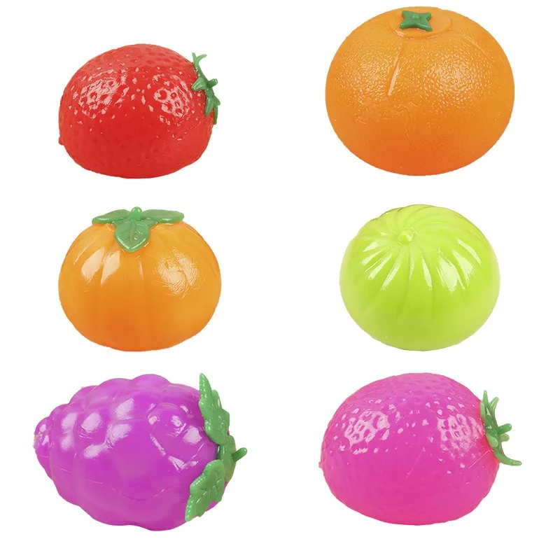 Splat Fruits  Toys Pack Sticky Needoh Balls Slow Rising Squishy Anti Stress Ball Toys Squishies Throw Toys Adult Kids Gift images - 6