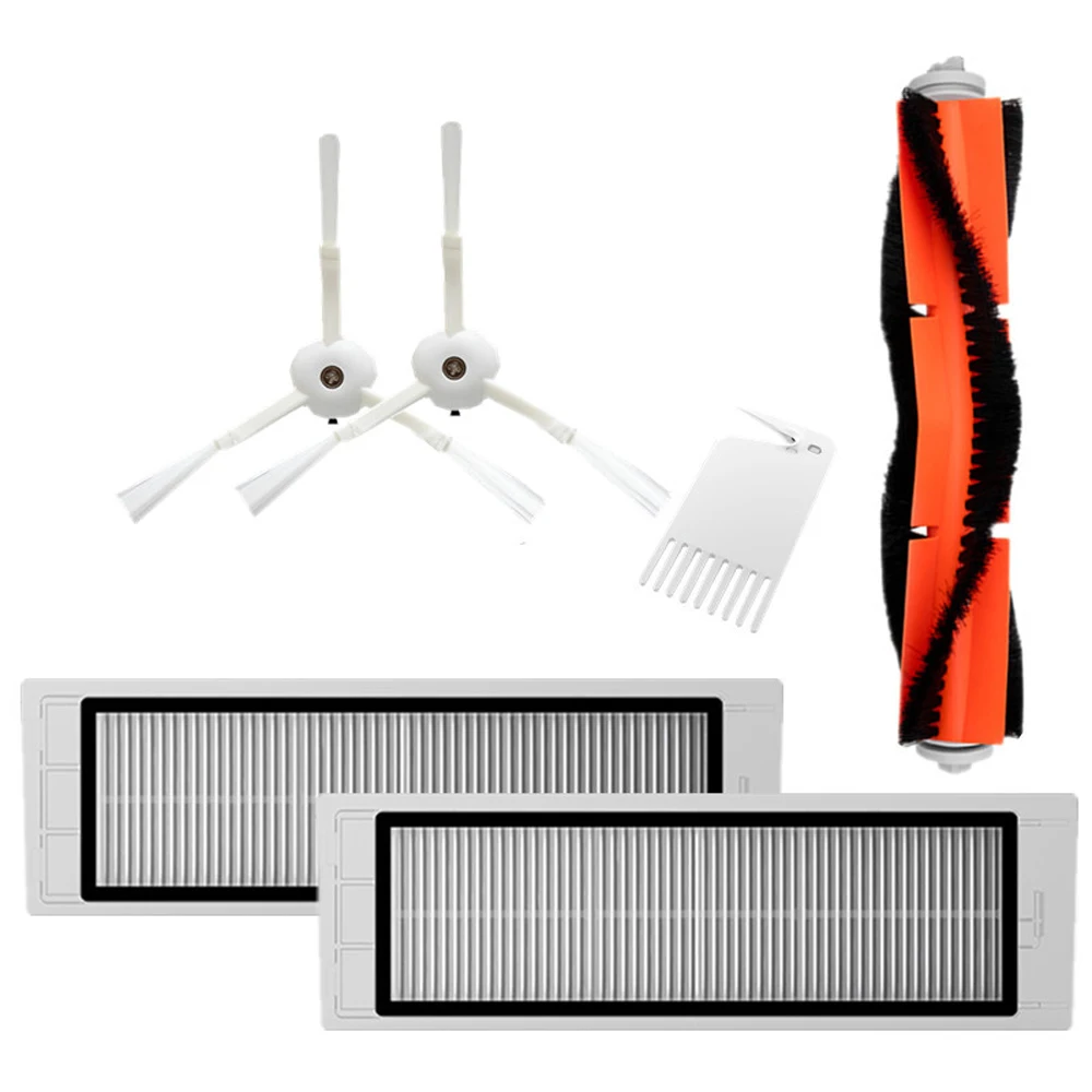 

2 HEPA Filter + 2 Side Brush + 1 Main Brush + 1Pcs Cleaning Tool For Robot Roborock Vacuum Cleaner Parts Accessories