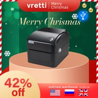 vretti 420b printer usb port shipping label printer 46 barcode printer for express or supermarket black white thermal printer