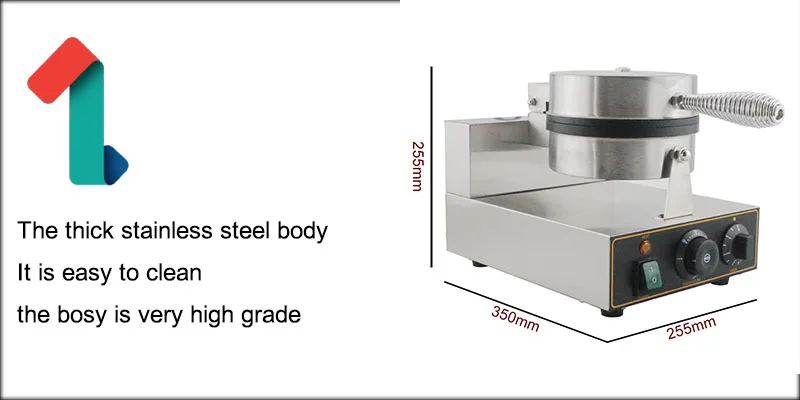Commercial waffle maker electric Belgian Waffle baker Non stick waffle making machine 4pcs bubble iron plate cake oven