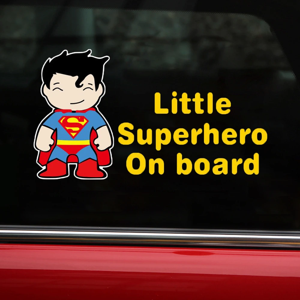 

Little Superhero Baby on Board Car Stickers and Decals Reflective Kids ON Board Sticker Baby in Car Vehicle Window Vinyl Decal