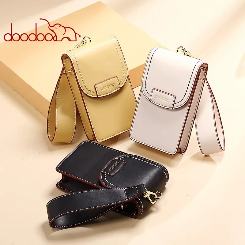 DOODOO Brand Women Crossbody Bags Ladies Crocodile Texture Pattern Phone Bag 2020 Chain Messenger For |