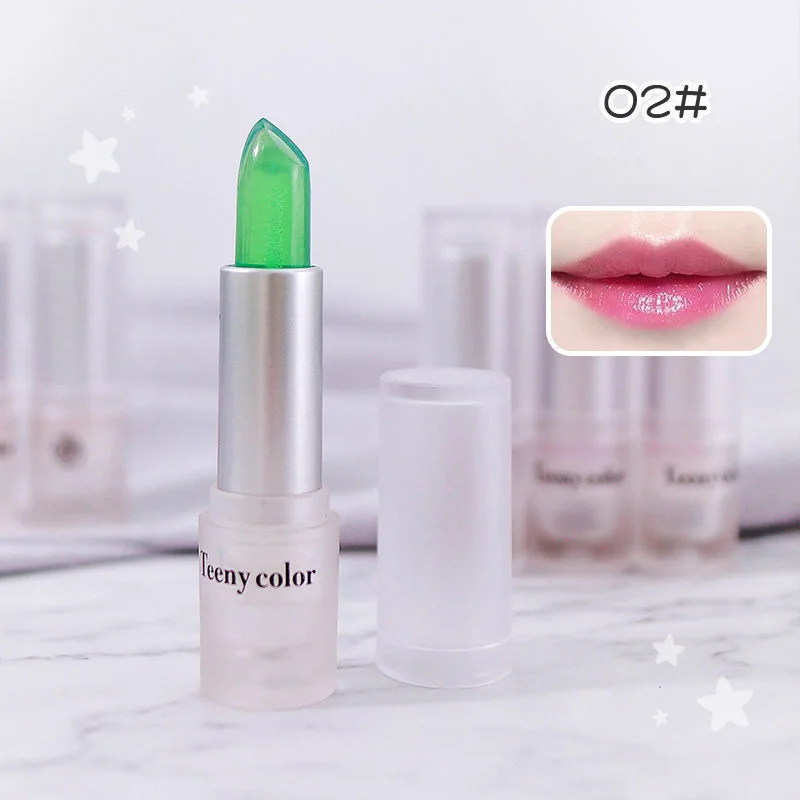 6 цветов бальзам для губ желе в форме куба яркий увлажняющий прозрачный Косметика