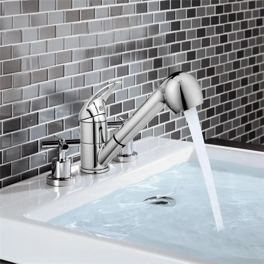 Смеситель для кухни серебряный с одной ручкой кухонный кран одним отверстием