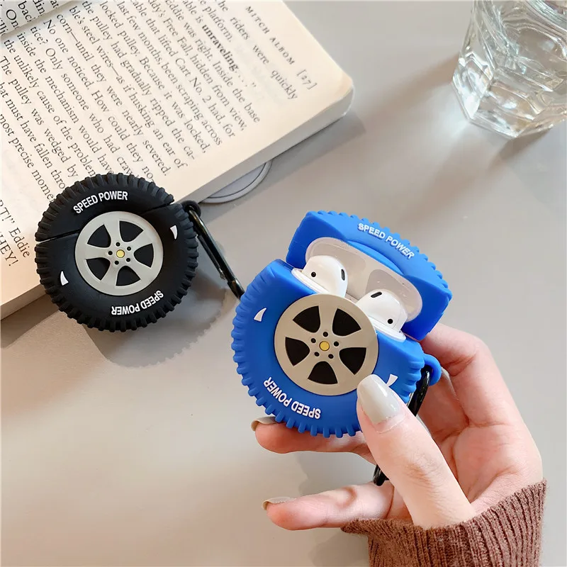 Чехол для AirPod 2 мягкий силиконовый чехол беспроводных наушников с 3D изображением