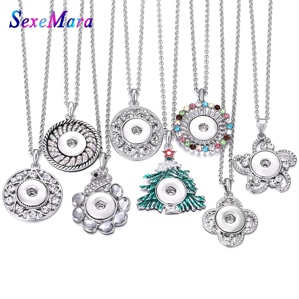 Модное колье ожерелье ювелирные изделия для женщин 18 мм кнопки бусы кулон (длина