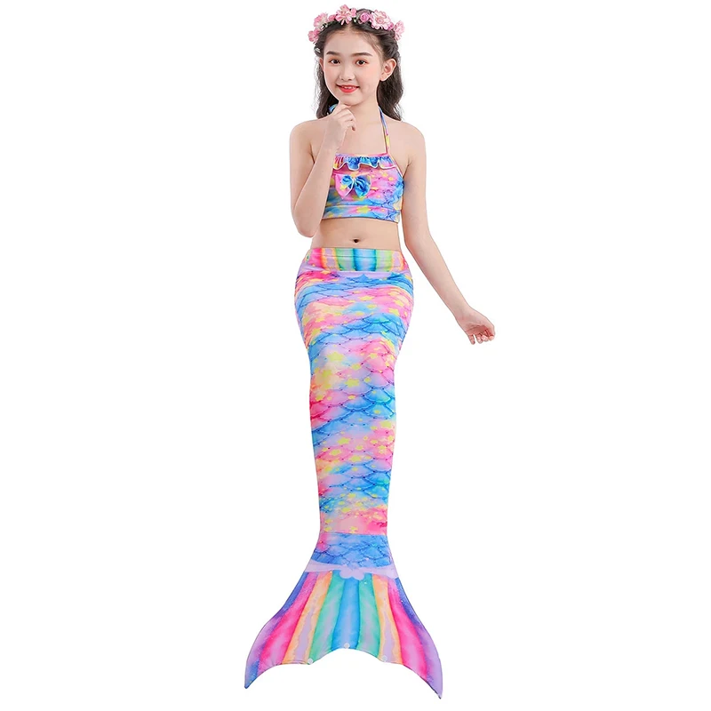 

Kids Swimmable Mermaid Tail for Girls Swimming Bathing Suit Mermaid Costume Swimsuit FS99