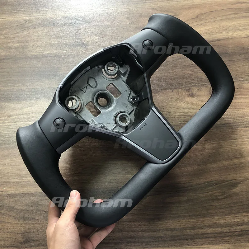 Yoke Alcantara Aroham матовый руль из углеродного волокна для Tesla Model Y 3 2017 2018 2019 2020 2021 без