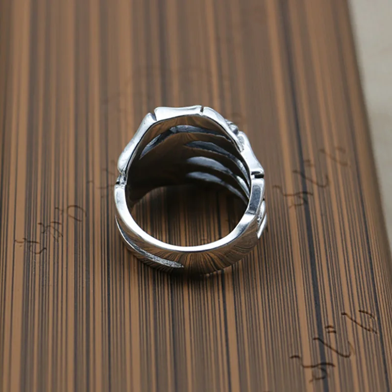 Мужское кольцо с черепом когти призрака в стиле ретро панк серебро 925 пробы |