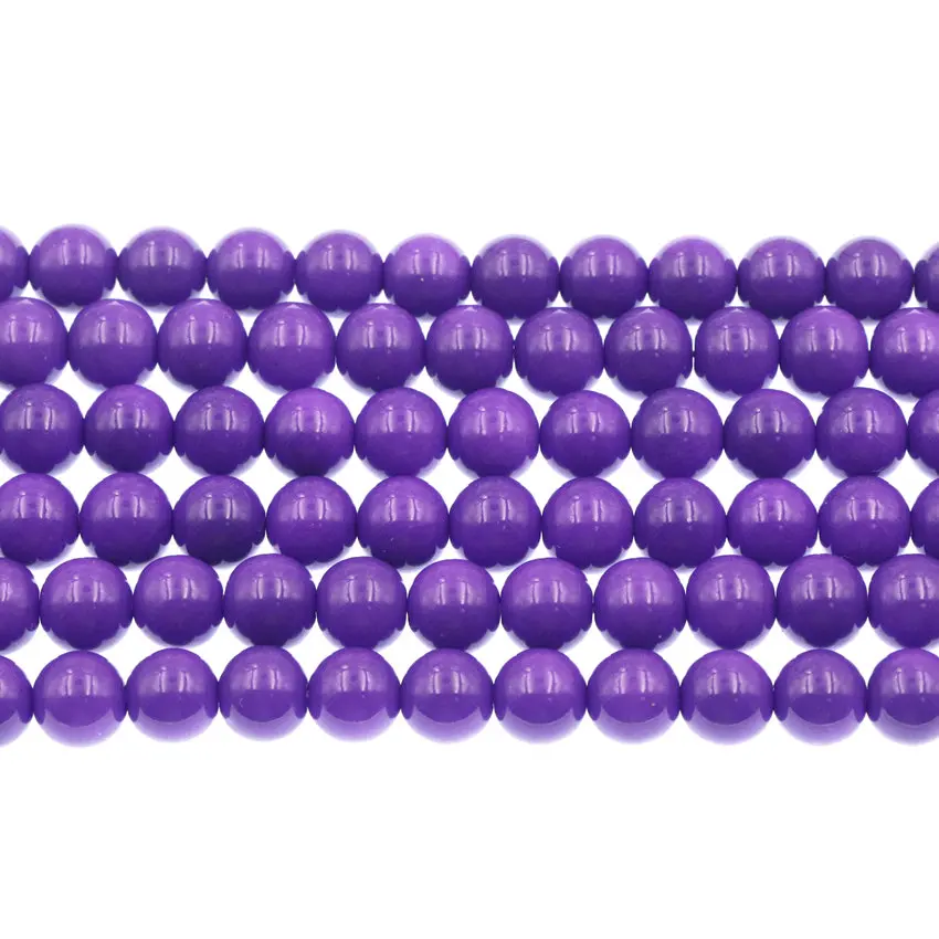 Factory Outlet Purple Baking Paint Loose Beads for Jewelry Making Charm Elegant Spacer DIY Beauty Gift Accessories Craft 15" B93 |