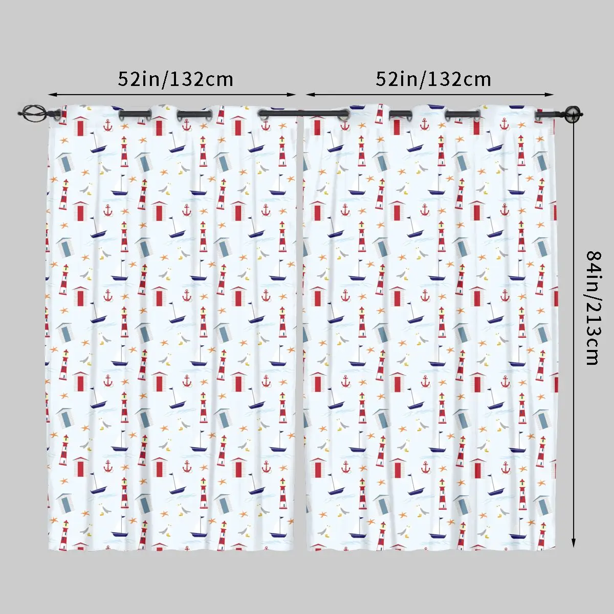 

Занавески, 2 панели, карман для штор с верхней втулкой для спальни, гостиной (52x84 дюйма), Настраиваемые узоры