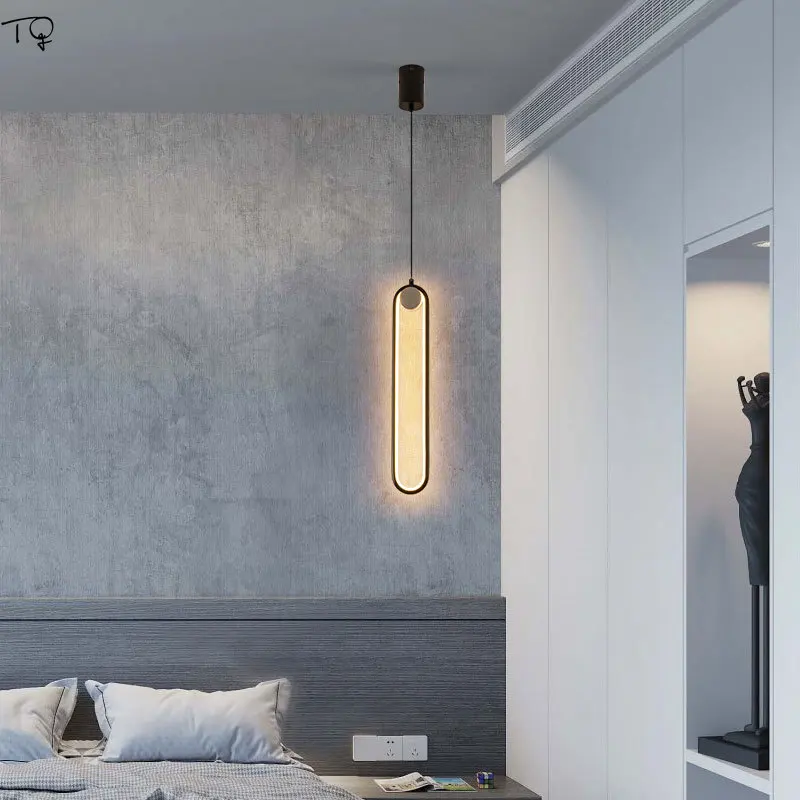 Nordic Minimalist Atmosphere Pendant Lights Aluminum Acrylic Hanging Lamp Decor Bedroom Bedside Living/dining Room Background | Лампы и