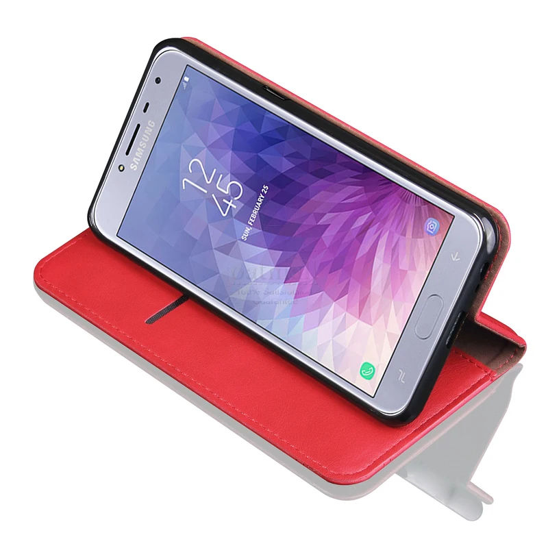 Роскошный тонкий кожаный флип-чехол в стиле ретро для Samsung Galaxy J4 2018 Европейский