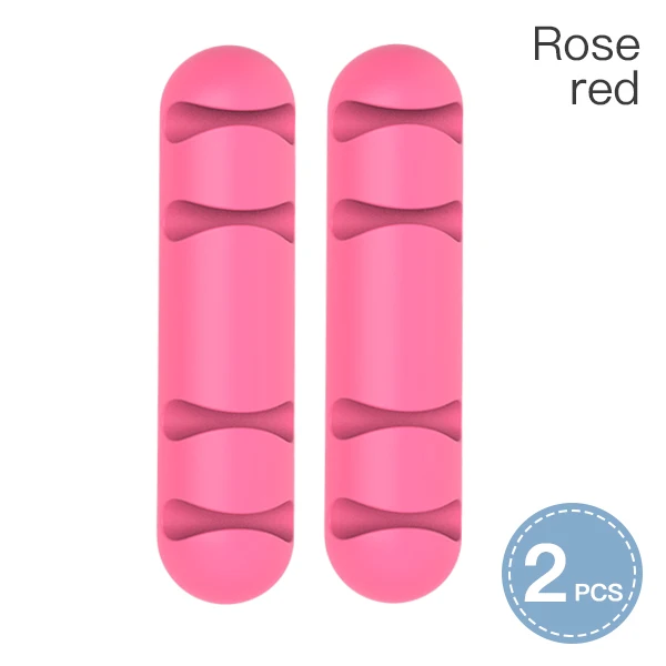 2PC Pink ACCEZZ 4 отверстия USB Кабельный органайзер Winder управление зажимы офис Настольный Телефон держатель для наушников Мышь Клавиатура провода Шнур Winder - Цвет: 2PC Pink