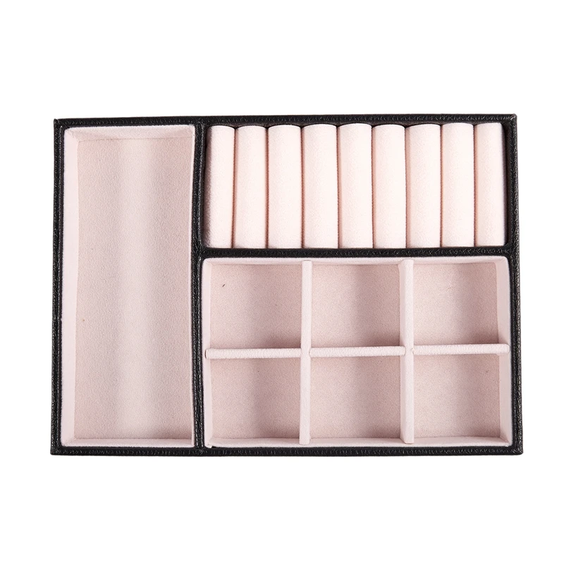 

Double Storage Box Can Put Ring Necklace Earrings Jewelry PU Storage Box Glasses Watch Display Box