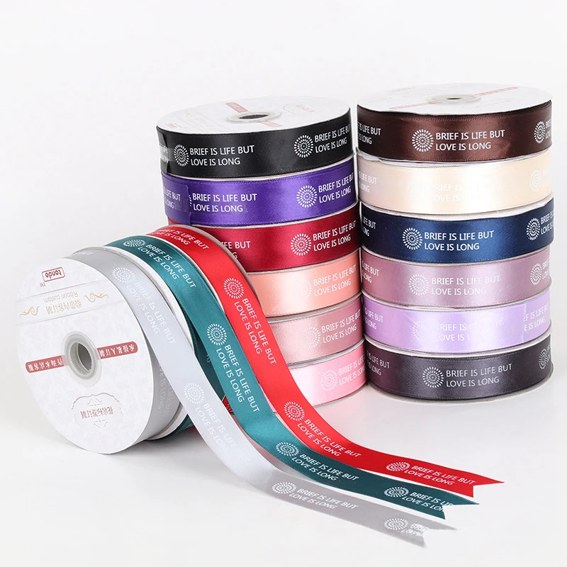 Атласные ленты 5 ярдов Рождественская лента с рисунком для украшения свадебных