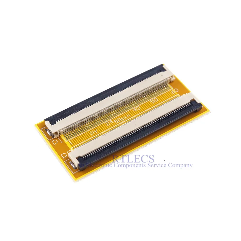 2 шт. Гибкий плоский кабель FFC/FPC соединитель 0 5 мм 60 Pin адаптер удлинитель PCB до