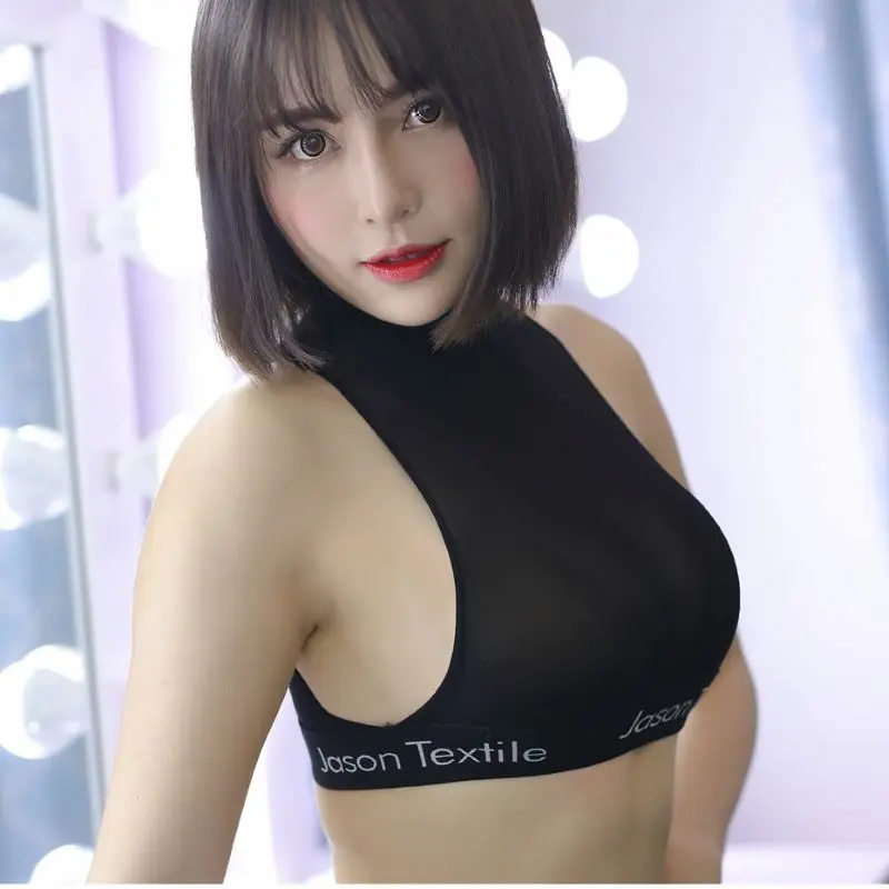 Сексуальный соблазнительный бюстгальтер прозрачный облегающий жилет водолазка