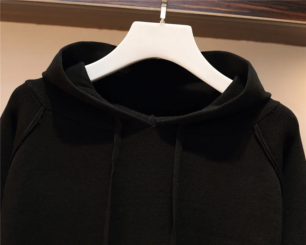 Женский костюм спортивный 2 шт. наборы Осень Зима Водолазка пуловеры и длинные