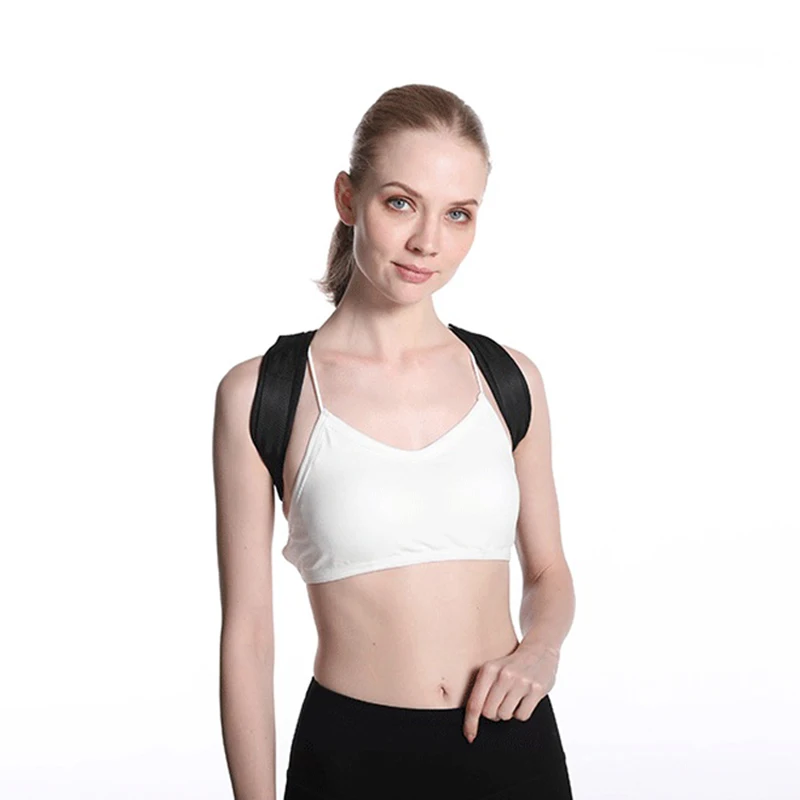 

Back Shoulder Support Belt Clavicle Spine Brace Prevents Slouching Breathable Back Straightener M2