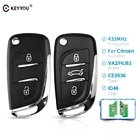 KEYYOU 434MHz ASK модифицированный дистанционный Автомобильный ключ для Citroen C2 C3 C4 C5 C6 C8 PICASSO Fob CE0536 VA2HU83 Blade 23 кнопочный ключ