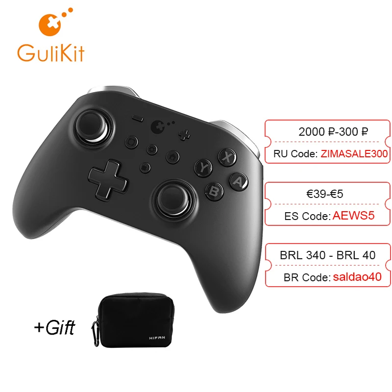 

GuliKit KingKong 2 Pro Controller Wireless Bluetooth Gamepad Joystick for Nintendo Switch Windows Android macOS iOS