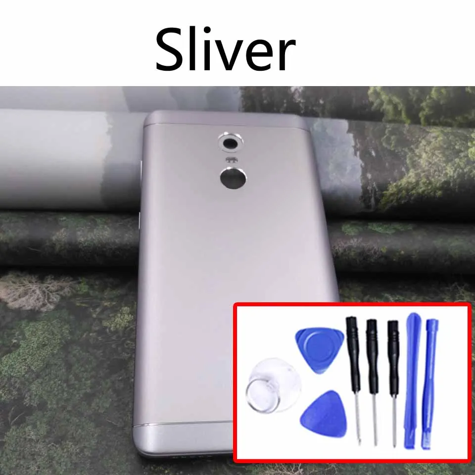 Sliver-With tool Note4X задняя крышка батарейного отсека для Xiaomi Redmi Note 4x задняя крышка батарейного отсека чехол на заднюю крышку корпус замена корпуса - Цвет: Sliver-With tool