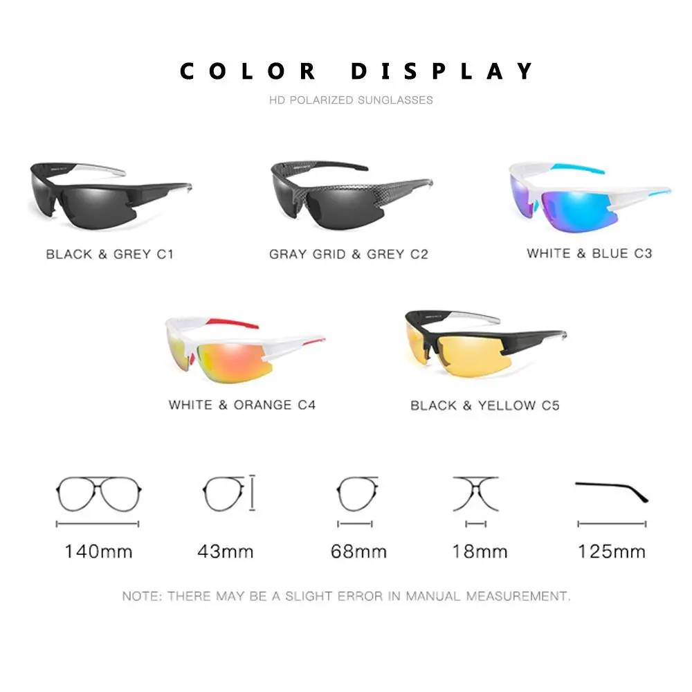 

Vintage Matte Black Polarized Sunglasses Men Oversize Sports Fishing Sun Glasses UV Protection Male Mirrored Driving Eyewear