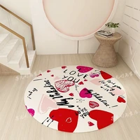 girl ins i love you living room bedroom round carpet bedside coffee table washable cashmere texture thickening carpet