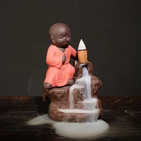 purple clay backflow incense burner kung fu boy incense road creative high mountain flowing water backflowaromatherapy oven
