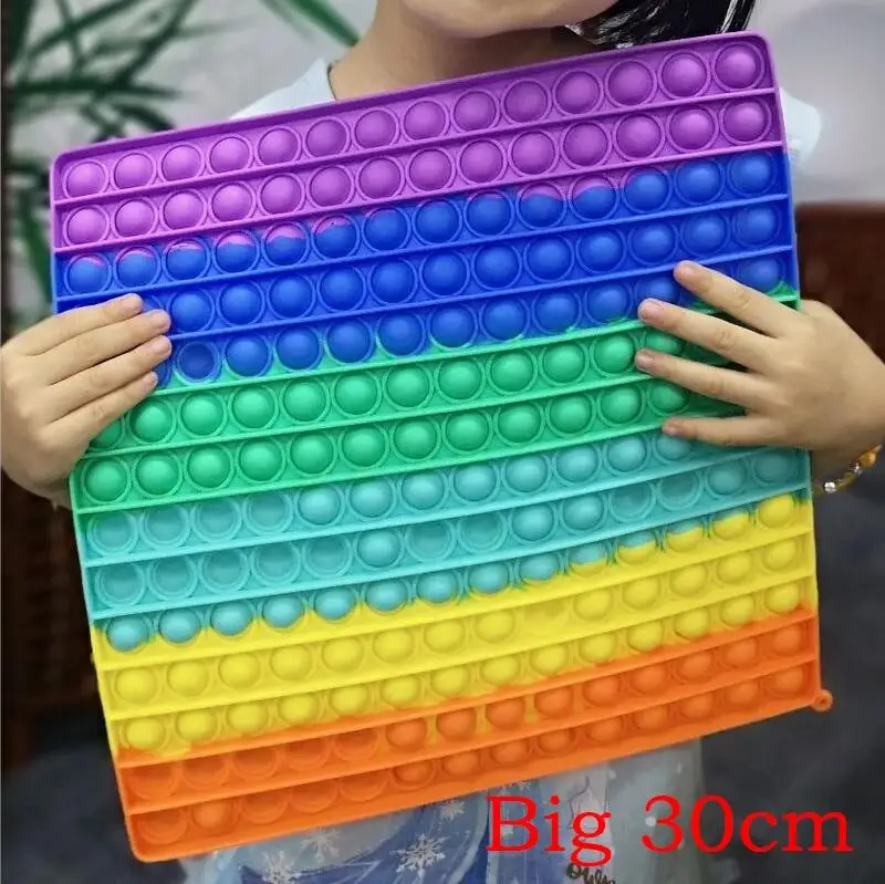 

13-50CM Poped it Hot Push Bubble Fidget Toys Adult Stress Relief Toy Antistress PopIt Soft Squishy Anti-Stress Gift Box Poppit