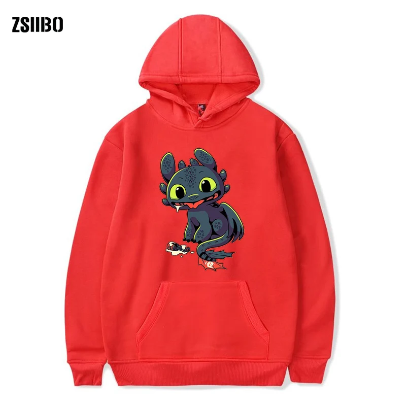ZSIIBO How to Train Your Dragon Toothless Hoodie Apparel Sweatshirt Casual Turtleneck Men's Jacket Hooded DIYWGWY16