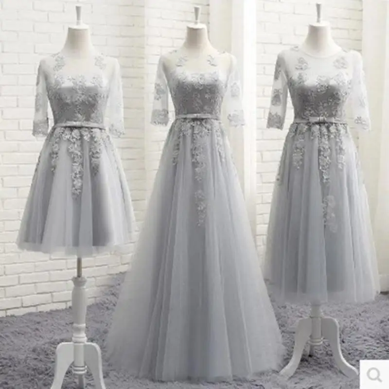 

Plus Size 3XL Wedding Bridesmaid Dress Elegant Stage Show Qipao Autumu Women Sexy Lace Cheongsam Noble Lady O-Neck Vestidos