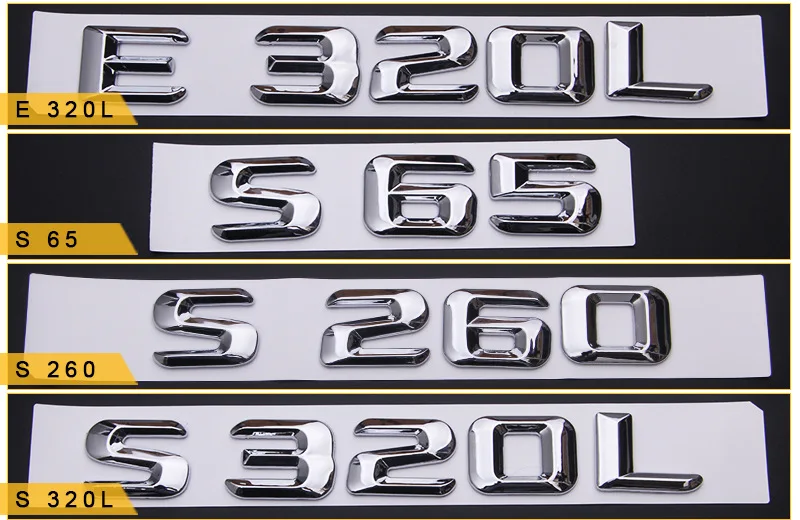 Хромированная эмблема с буквенным номером для Mercedes Benz A C E S CLA CLE CLS gla GLC GLE GLS автомобильный Стайлинг переустановка багажник модель именная наклейка