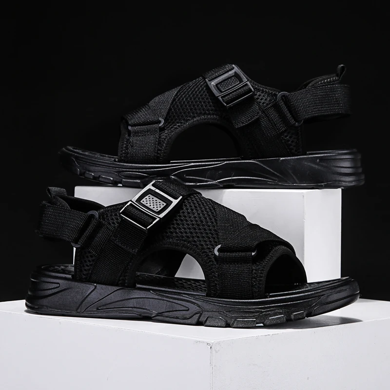 

Male Sandal Mens Sandals Summer Men Outdoor Hollow Breathable Beach Footwear Rubber Sandal Shoes Sandalias Sandale Homme